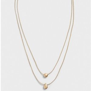 Banana Republic Layered Metal Pendant Necklace
